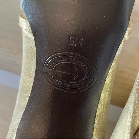 A. MARINELLI | Gold Heeled Open Toe Shoes - Picture 6 of 10